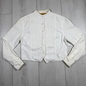 Classqiues Entier 100% Cotton Long Sleeve Button Up XS White Victorian Equestria